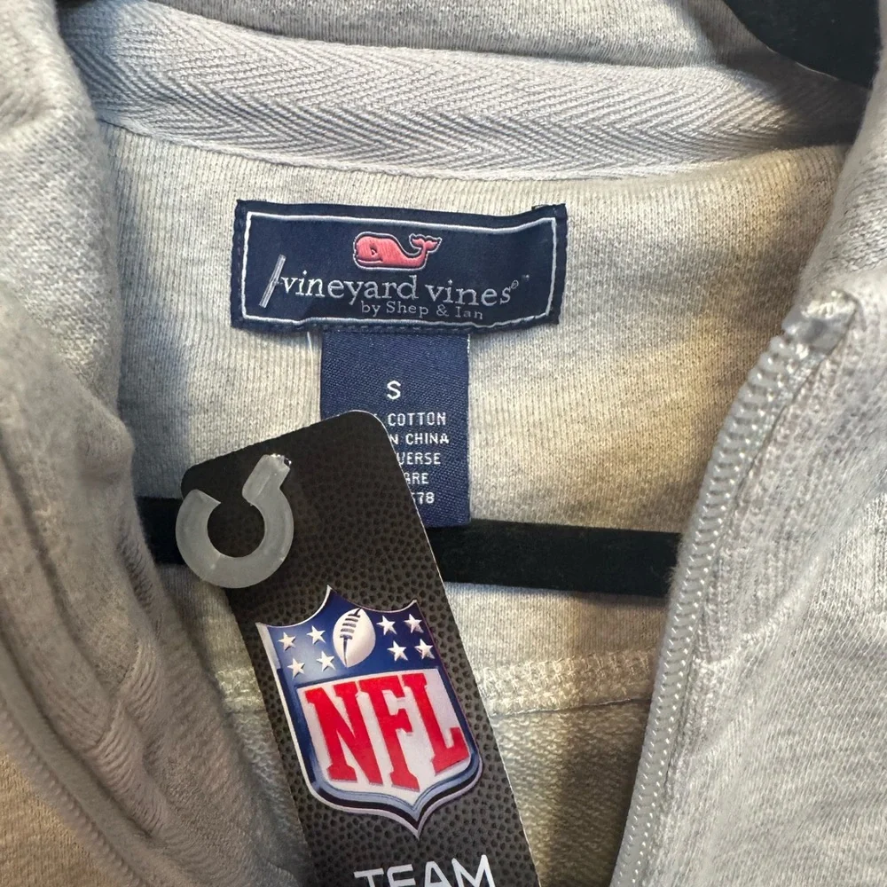 Vineyard Vines Men’s Light Gray Small Green Bay Packers Zip-Up Sweater NWT - Picture 4 of 7